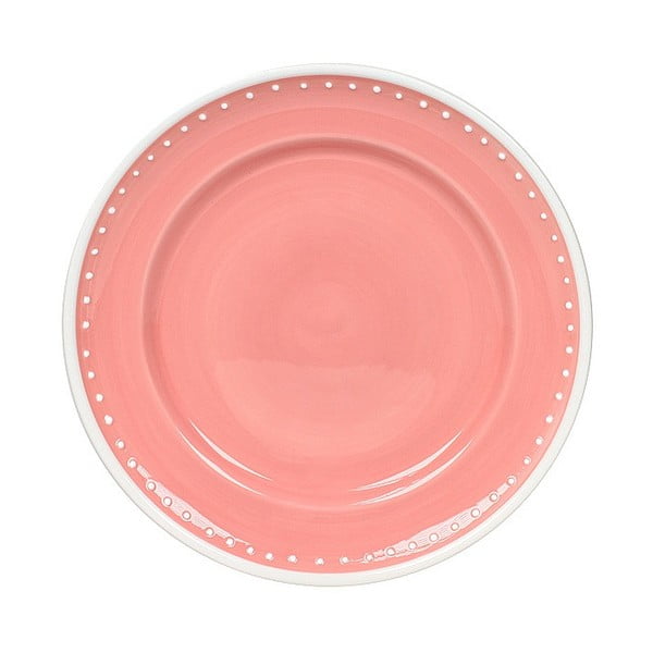 Keramický talíř Marikere Pink, 21 cm