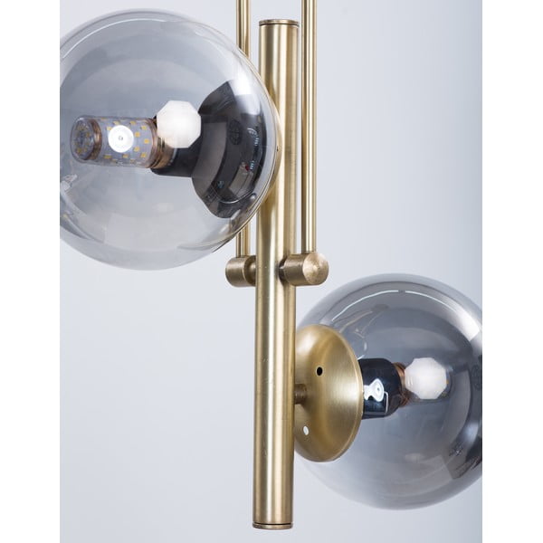 Stropní svítidlo se skleněným stínidlem v šedo-zlaté barvě ø 15 cm Libra – Squid Lighting-image-3