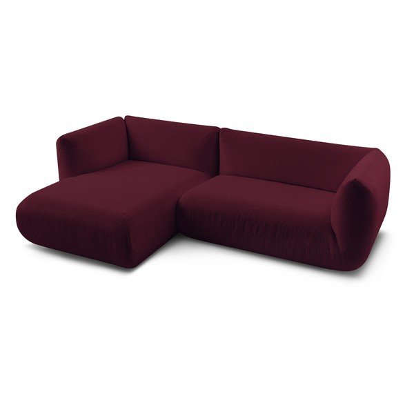 Vínová manšestrová rohová pohovka (levý roh) Lecomte – Bobochic Paris-image-4