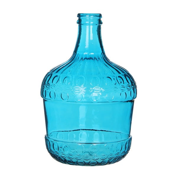 Modrá skleněná váza Mica Diego, 40 x 27 cm