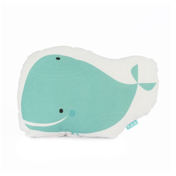 Dětský bavlněný polštářek Baleno Whale Ride, 40 x 30 cm