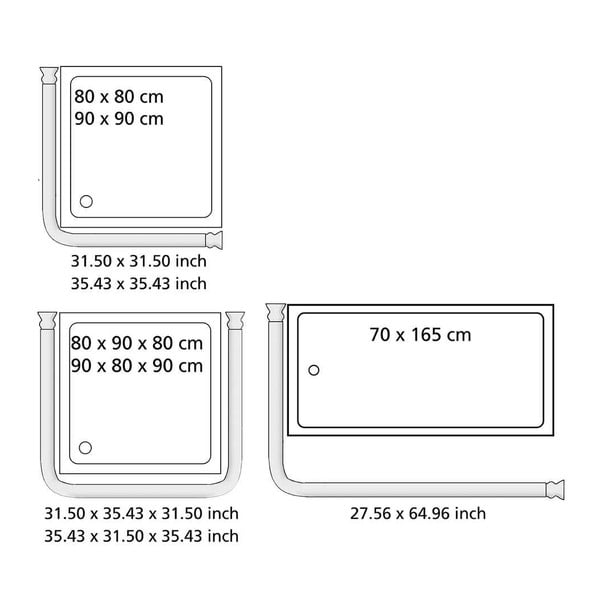 Bílá univerzální rohová tyč na sprchový závěs Wenko White, ø 2 cm-image-3