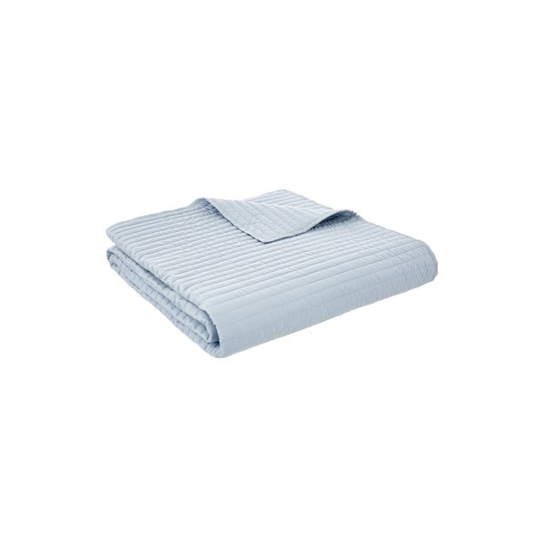 Modrý prošívaný přehoz 230x220 cm Quilted Lines – Bianca