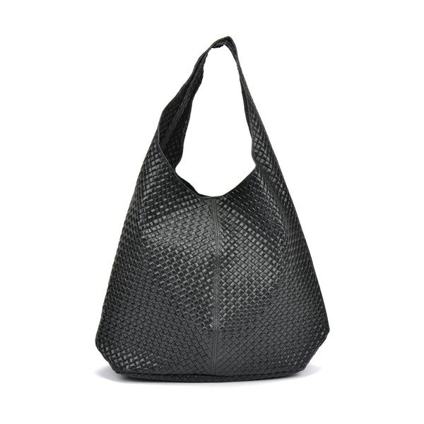 Černá kožená kabelka Mangotti Bags Barbara-image-3