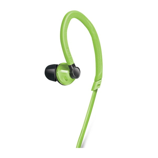 Sportovní sluchátka CELLY s mikrofonem, zelená