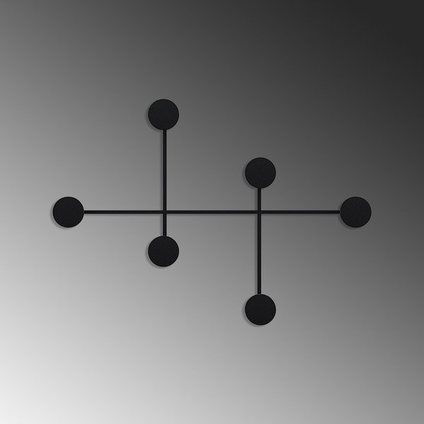 Černý kovový nástěnný věšák Dama – Kalune Design-image-4