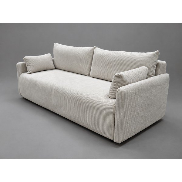 Béžová manšestrová rozkládací/s úložným prostorem pohovka 211 cm Marcel - II. jakost – Bobochic Paris-image-3