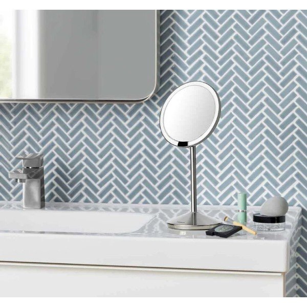 Kosmetické zvětšovací zrcadlo s osvětlením (10x) ø 12 cm Travel – simplehuman-image-3