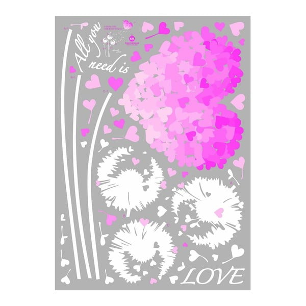 Samolepka Ambiance Pink Hearts-image-1