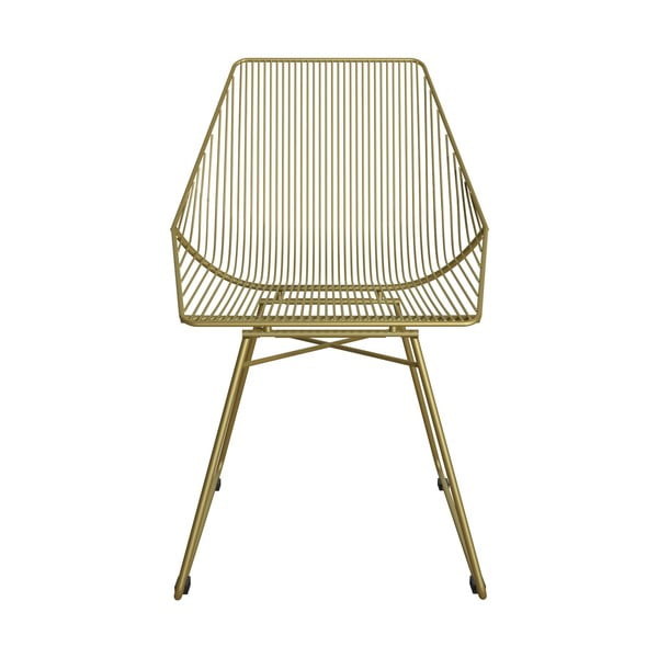 Kovová židle ve zlaté barvě CosmoLiving by Cosmopolitan Ellis