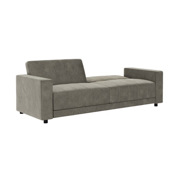 Taupe sametová polohovací/rozkládací pohovka 225 cm Allie II – Støraa-image-3