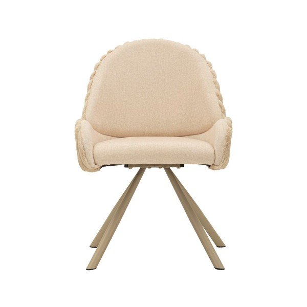Krémová čalouněná jídelní křesla v sadě 2 ks s područkami Stockholm – Mauro Ferretti-image-2