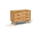 Nízká komoda z dubového dřeva 90x63 cm Greg - The Beds