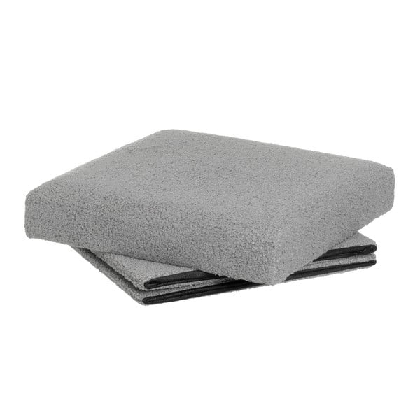 Šedý taburet z textilie bouclé Folding – Casa Selección-image-2