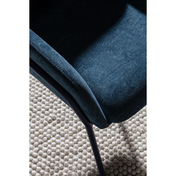 Modrá čalouněná jídelní křesla v sadě 2 ks Aslin – MOME-image-4