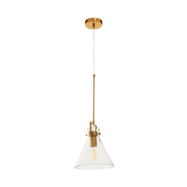 Kovové závěsné svítidlo ve zlaté barvě se skleněným stínidlem ø 25 cm Trieste – Premier Housewares
