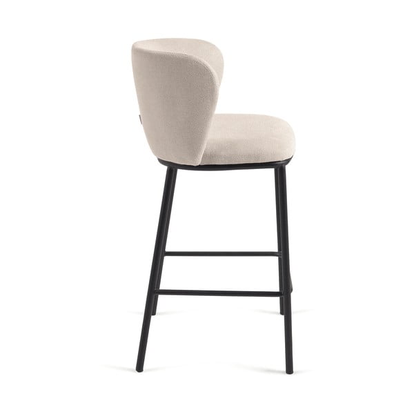Béžová barová židle (výška sedáku 65 cm) Ciselia – Kave Home-image-3