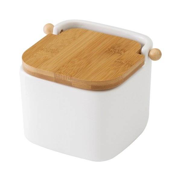 Bílá keramická dóza na sůl Unimasa, 750 ml-image-2