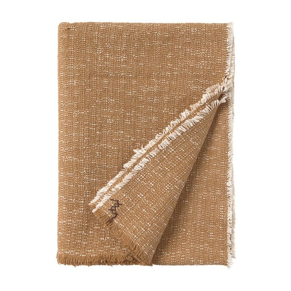 Okrově žlutá bavlněná deka 130x180 cm Handloom – Lorena Canals