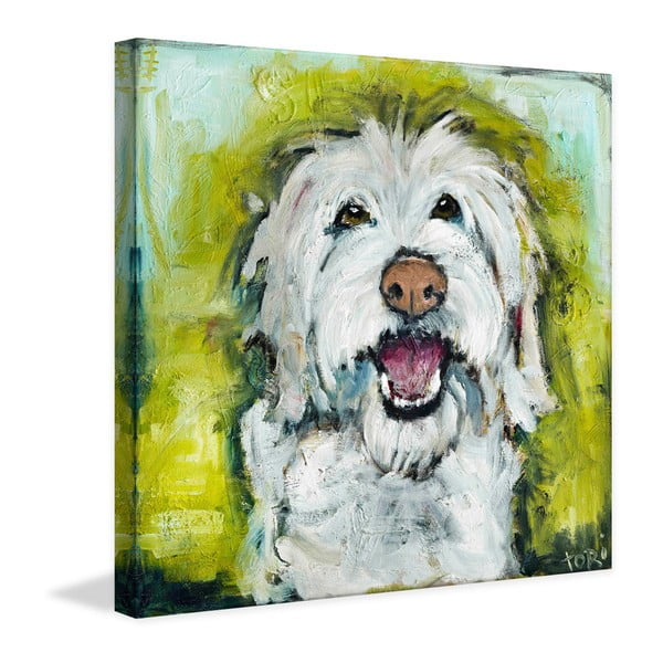 Obraz Marmont Hill Smiley Dog, 45 x 45 cm