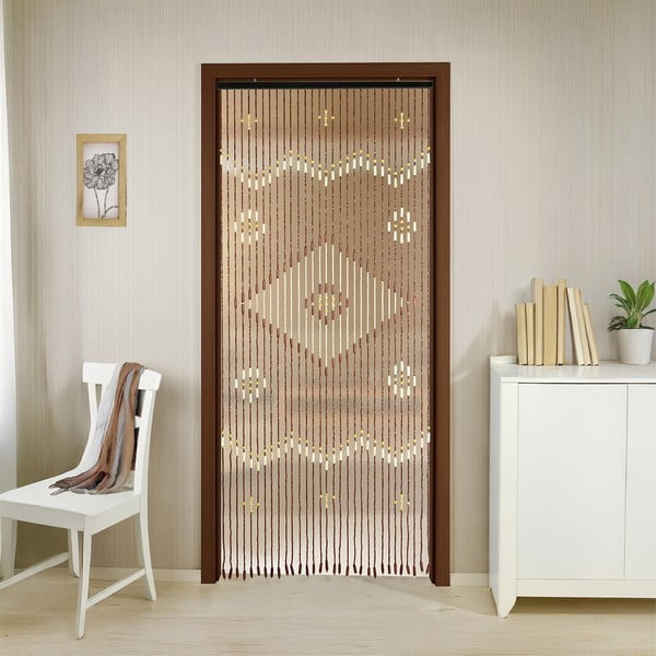 Bambusový závěs do dveří v přírodní barvě 90x200 cm Rhombus – Maximex-image-1