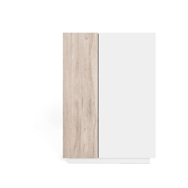 Bílá/přírodní skříňka v dekoru dubu 90x126 cm Udine – Marckeric