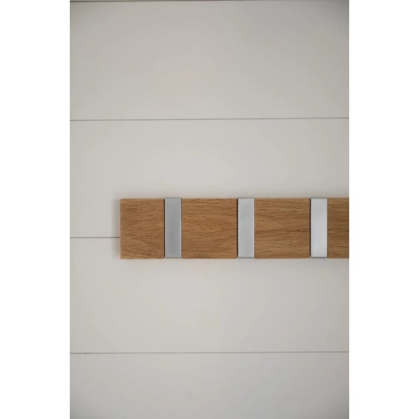 Nástěnný věšák z dubového dřeva v přírodní barvě Confetti – Rowico-image-3