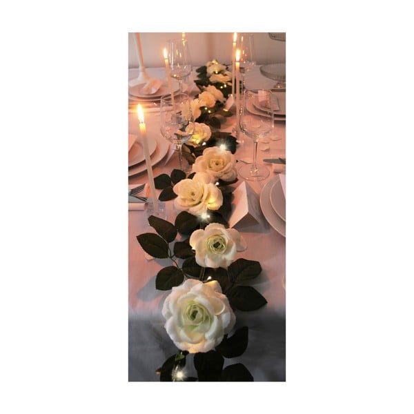 Svatební girlanda s LED světly Roses, 3,6 m