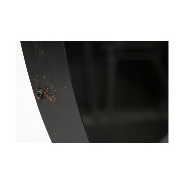 Nástěnné zrcadlo s černým rámem WOOOD Lauren, Ø 80 cm-image-1