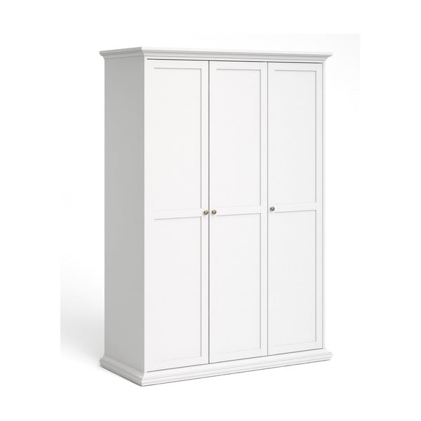 Bílá šatní skříň 139x201 cm Paris – Tvilum-image-4