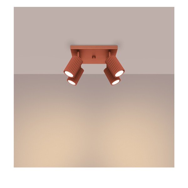 Bodové svítidlo v cihlové barvě 25x25 cm Gleam – Sollux-image-2