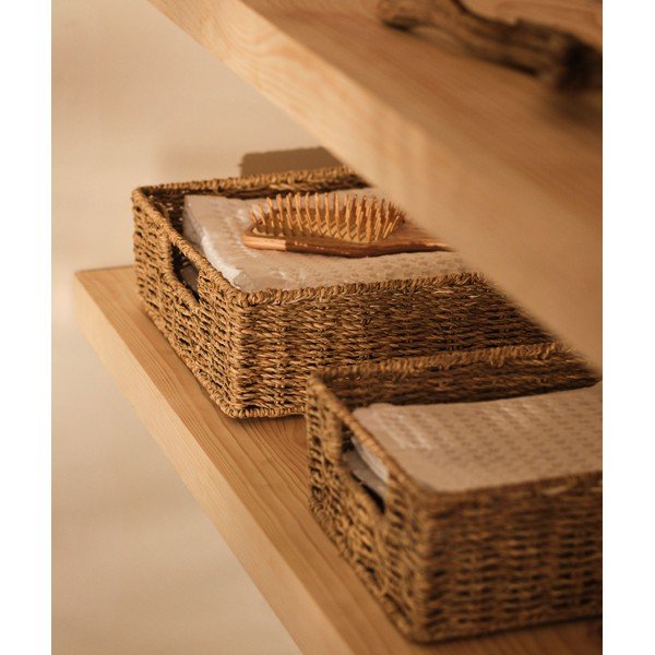 Košíky v sadě 2 ks z mořské trávy 36x27x10 cm Tossa – Kave Home-image-1