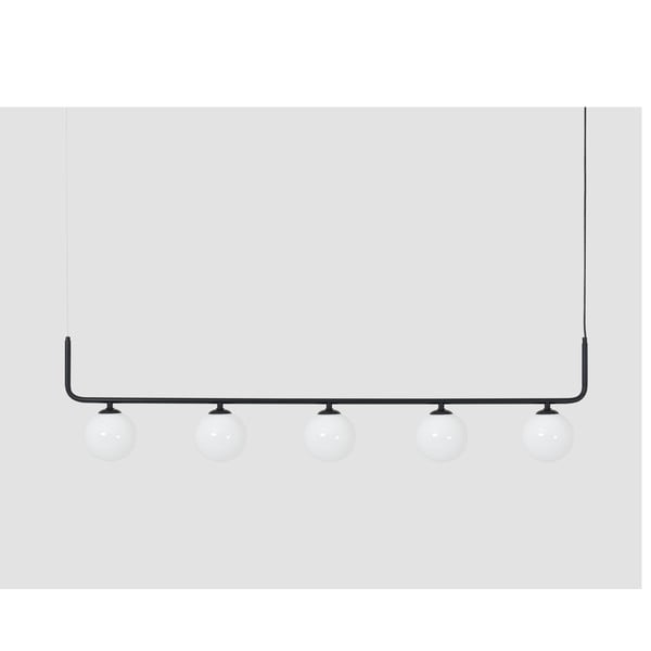 Černé závěsné svítidlo se skleněným stínítkem 142x142 cm Catkin - CustomForm-image-1