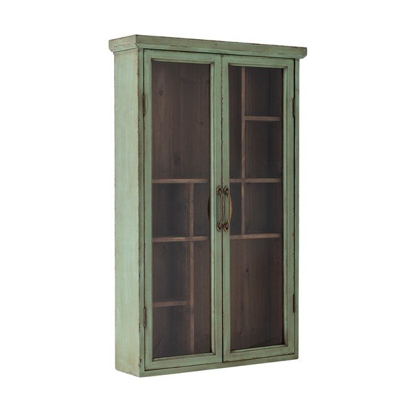 Zelená vitrína z jedlového dřeva 13,5x80 cm Hazem – Bloomingville-image-2