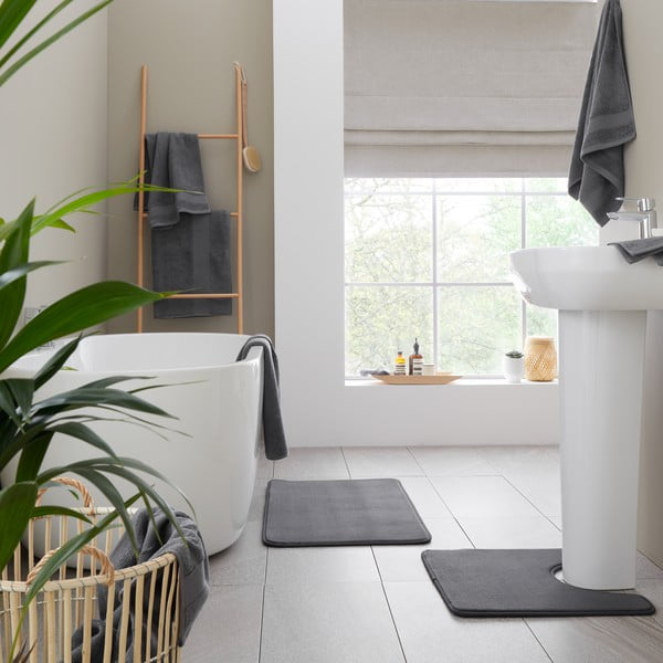 Tmavě šedé froté bavlněné ručníky v sadě 2 ks 30x30 cm Anti-Bacterial – Catherine Lansfield-image-4