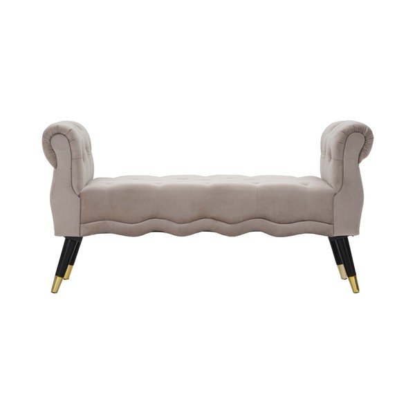 Taupe sametová lavice Paris – Mauro Ferretti