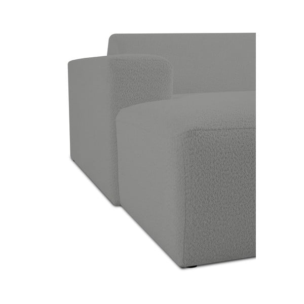 Šedý modul pohovky z textilie bouclé (levý roh) Roxy – Scandic-image-4