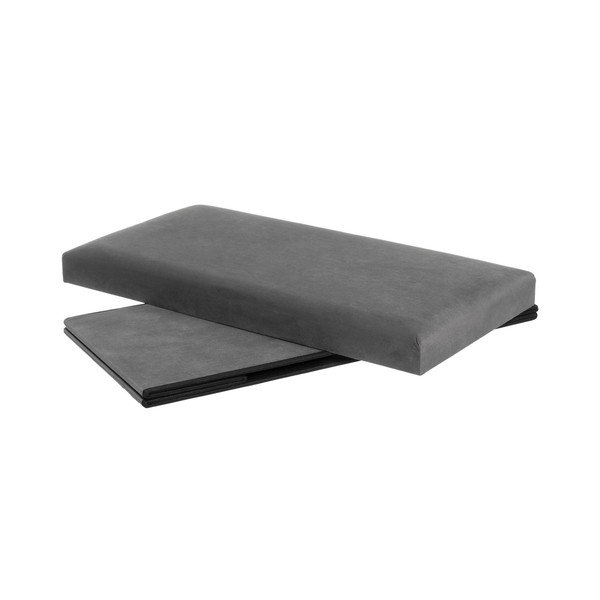 Tmavě šedý sametový taburet Estela – Casa Selección-image-2