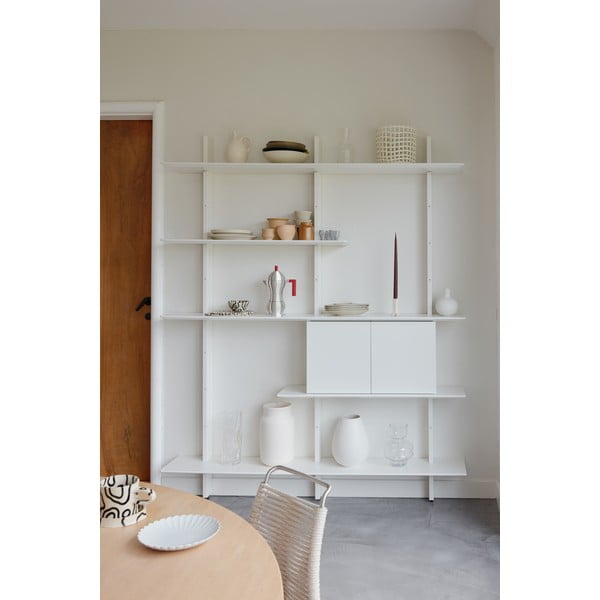 Bílý modulární policový systém 162x190 cm Bridge – Tenzo-image-4