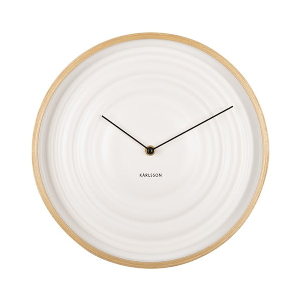 Bílé nástěnné hodiny Karlsson Ribble, ø 31 cm