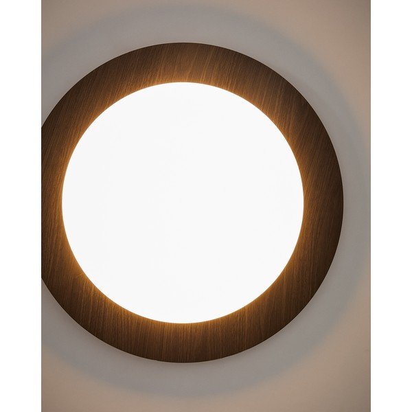 Tmavě hnědé kovové LED nástěnné svítidlo ø 40 cm Novae – Kave Home-image-2
