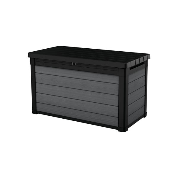 Tmavě šedý plastový zahradní úložný box Cortina – Keter