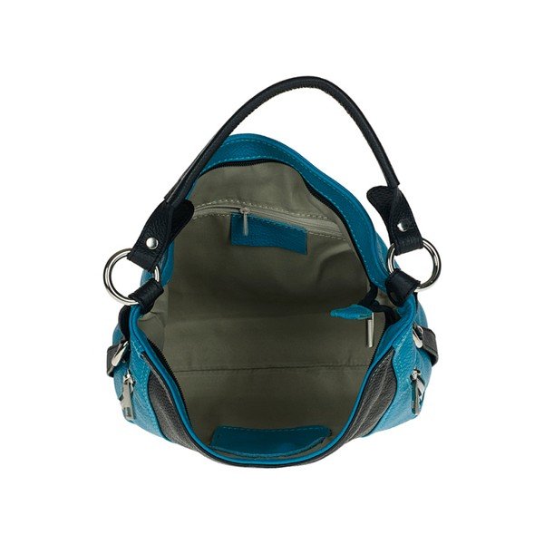 Modročerná kožená kabelka Pitti Bags Erin-image-3