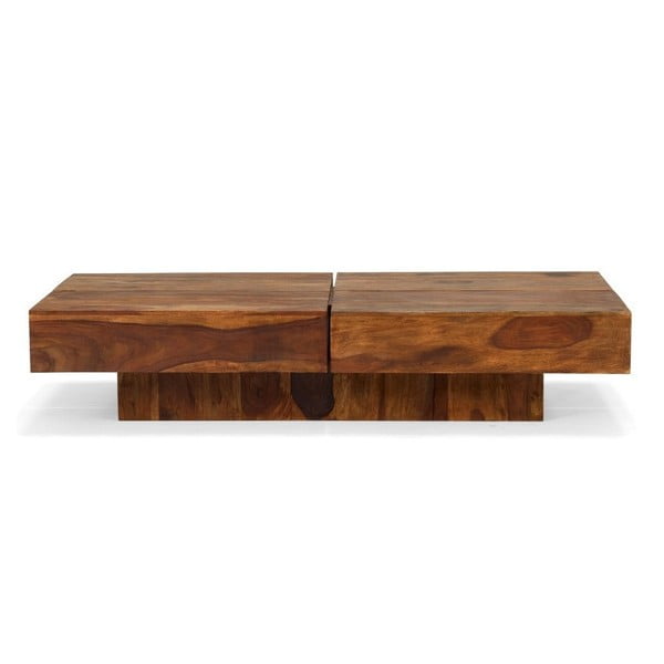 Konferenční stolek z palisandrového dřeva SOB Square, 140 x 70 cm