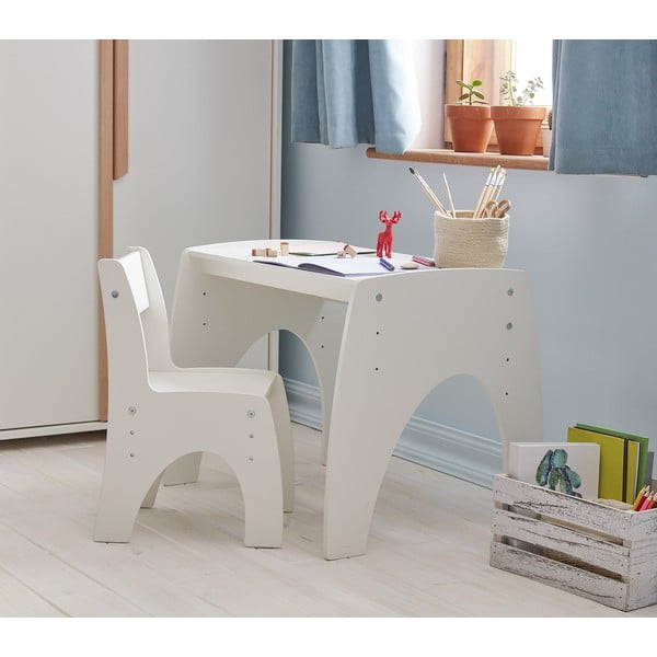 Bílá dětská židle Klips – Pinio-image-1