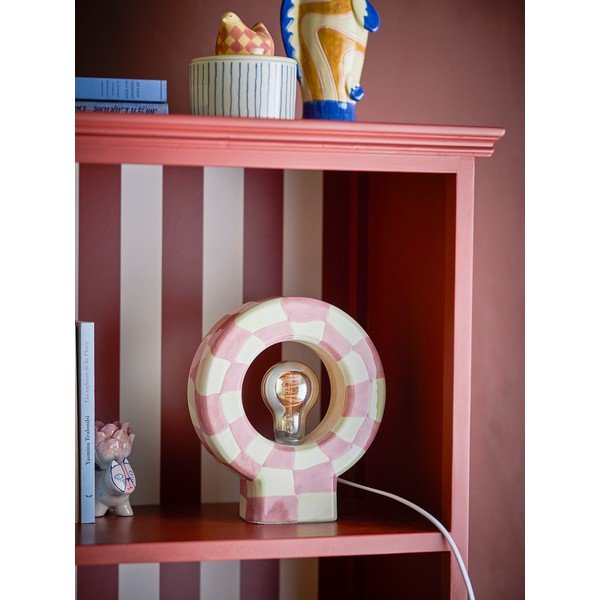 Růžová stolní lampa (výška 23,5 cm) Vialini – Bloomingville-image-1