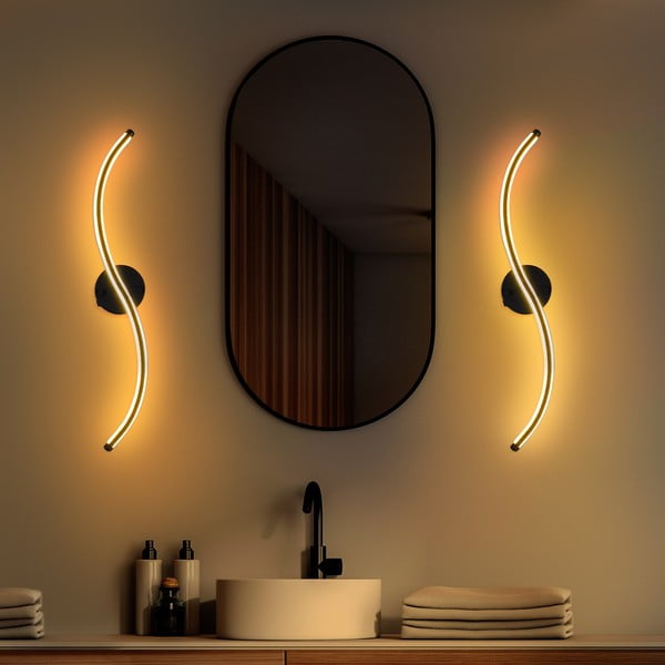 Černé LED nástěnné svítidlo Yilan – Opviq lights-image-3
