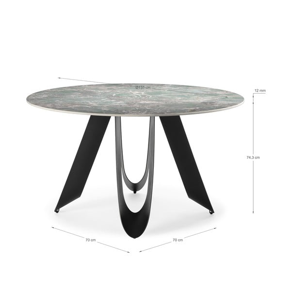 Kulatý jídelní stůl ø 135 cm Aila – Marckeric-image-4