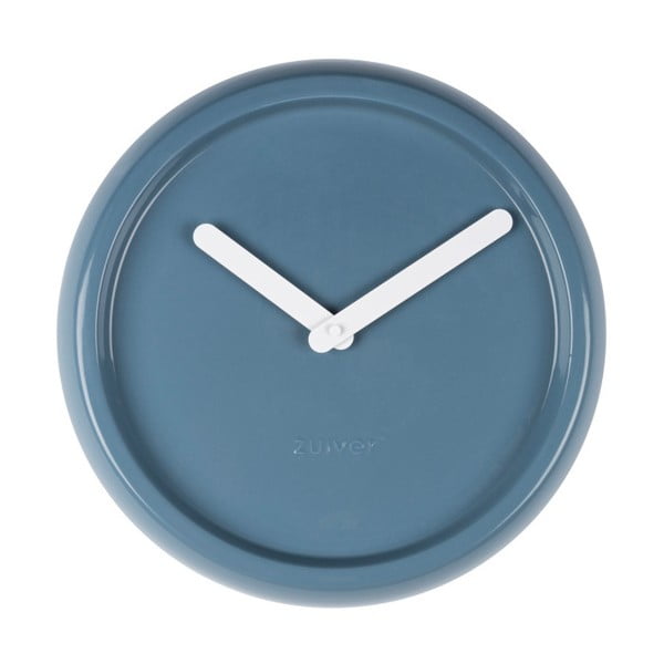 Modré nástěnné keramické hodiny Zuiver Ceramic