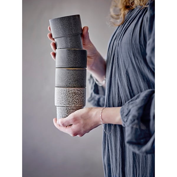 Hnědé šálky v sadě 4 ks na espresso z kameniny 150 ml Ewan – Bloomingville-image-1